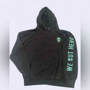 Eighty Eight black Hoodie with alien Graphic size large